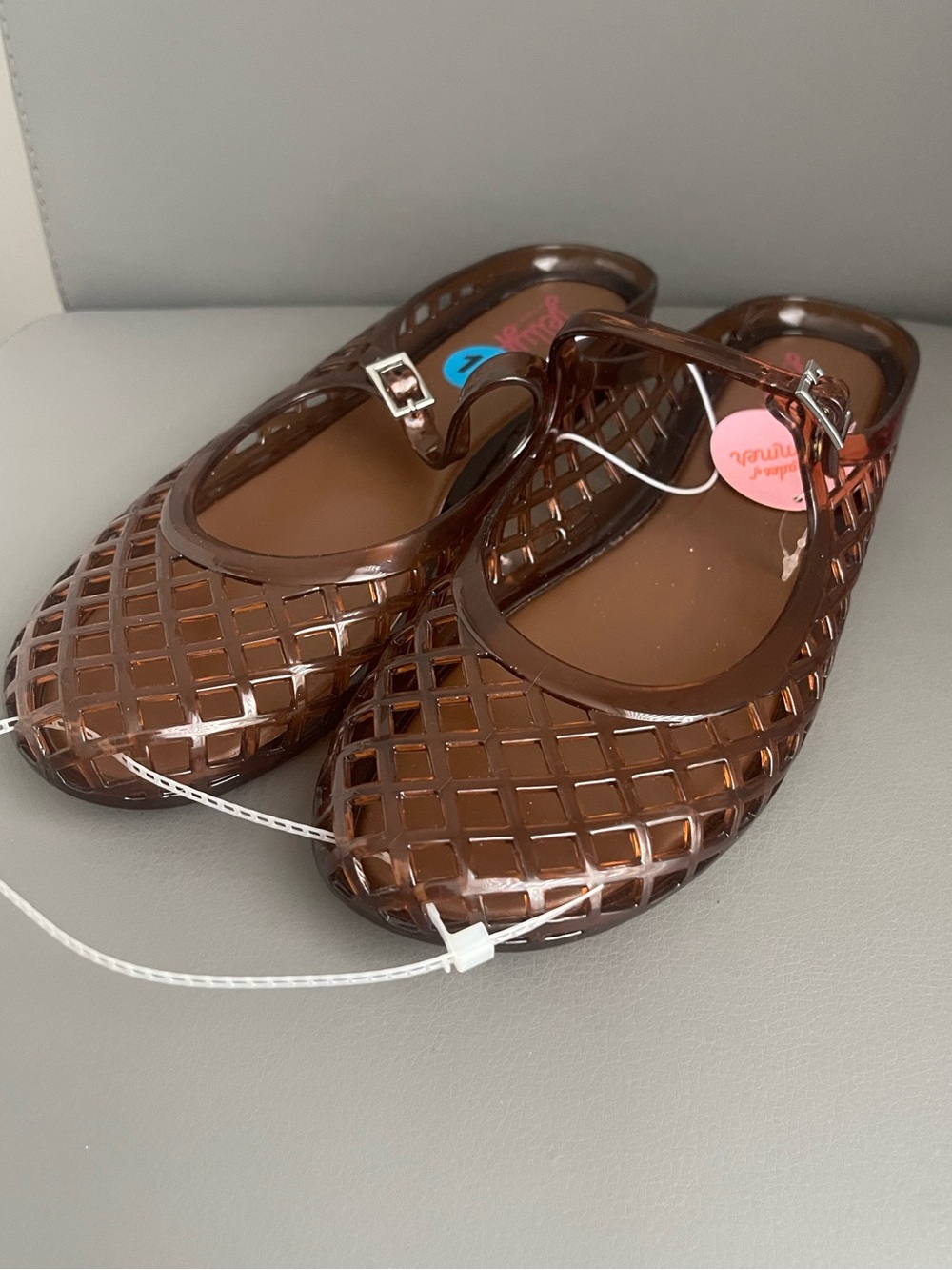 Jellypop Jelly Mesh Mule Flat Sandals Brown Women’s Size 10 - Picture 3 of 12